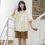 Áo sơ mi nữ tiểu thư form rộng tay ngắn lỡ kiểu dáng basic style đi học nhẹ nhàng