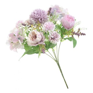 LOVIVER Hoa mẫu đơn 7 đầu nhân tạo 32cm Hoa Bó hoa địa điểm tắm cho bé