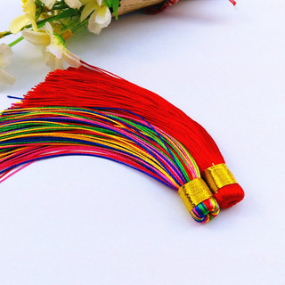 12CM Bangjin Dòng Tai Nhiều Màu Sắc Mịn DC Tua Rua Hanfu Quần Áo Đồ Trang Trí Ô Tô Treo Tai Thủ Công Treo Máy Đánh Bóng