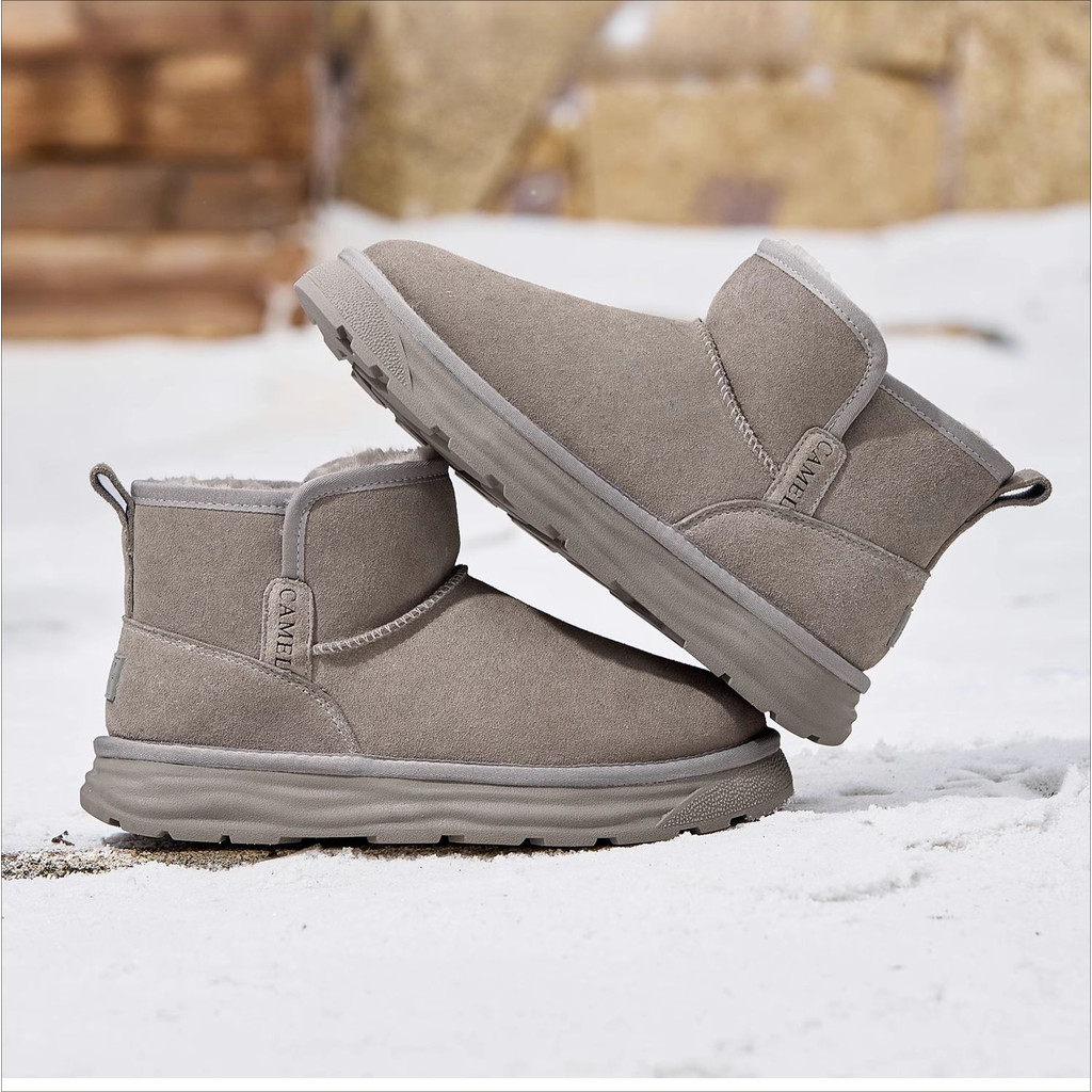Ảnh Giày bốt tuyết nam CAMEL CROWN Plus Nhung đế dày nâng cao ngón chân tròn Giày Cotton thông thường 3