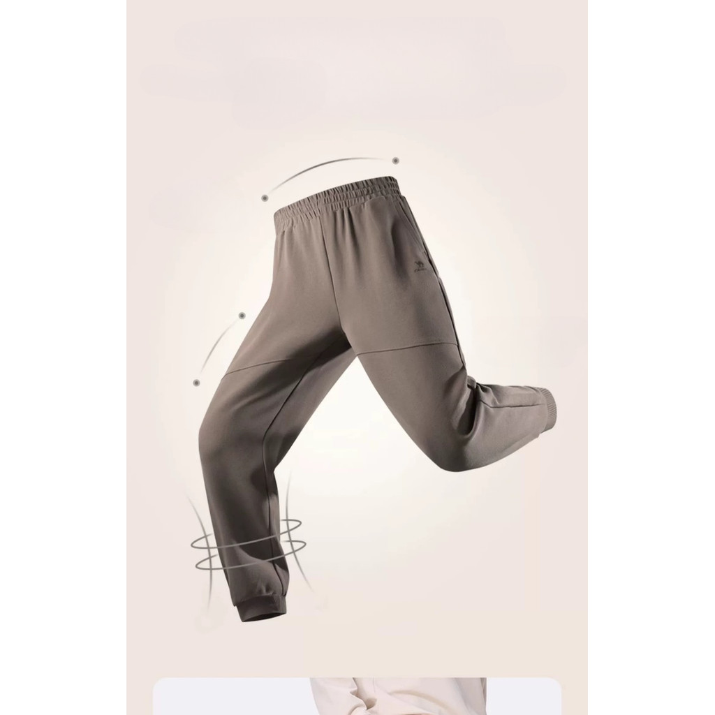 Ảnh CAMEL CROWN quần thường ngày nam nữ cặp đôi quần cotton dệt kim quần chạy xu hướng quần ấm áp 4