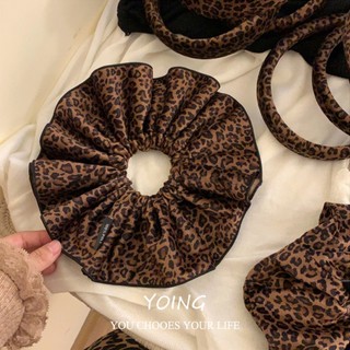 Yoing / Dây buộc tóc in họa tiết da báo lớn Phiên bản Hàn Quốc Phong cách lười biếng Thu đông Phụ kiện tóc phù hợp