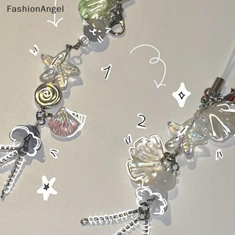 Fashionangel Điện thoại dễ thương Dây đeo quyến rũ Mùa hè Phong cách đại dương Thạch biển Mặt dây chuyền cá Dây đeo chìa khóa Cô gái Phụ nữ Túi móc khóa Keycord VN