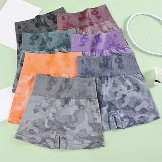 Quần short vải Cotton eo cao Camo dành cho nữ Quần short vải thoáng khí và co giãn