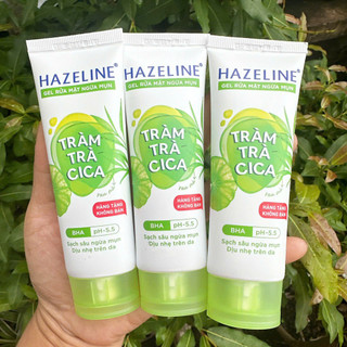 Set 3 Tuýp Sữa Rửa Mặt Haze line Tràm Trà Rau Má 40g/tuýp (Hàng khuyến mãi)