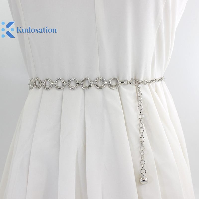 Kudosation Thời Trang Kim Loại Dây Thắt Lưng Có Thể Điều Chỉnh Cơ Thể Liên Kết Thắt Lưng Phù Hợp Với Đầm Mỏng Thắt Lưng Hợp Thời Trang Trang Trang Sức Dành Cho Nữ Gợi Cảm Dây Xích Thắt Lưng Phụ Kiện