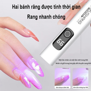 Đèn UV Móng Tay Mini Cầm Tay, Màn Hình LCD Hiển Thị, Đèn Sưởi Đầu Móng Tay
