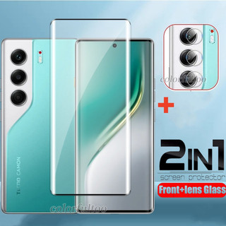 Camon50Ultra 2 TRONG 1 Bảo Vệ Màn Hình Cho Tecno Camon 40 Pro 40Pro Camon40 Camon40Pro Camon50Pro 4G 5G 9H Full Cover Kính Cường Lực Bảo Vệ Ống Kính Máy Ảnh Phim Bảo Vệ Màn Hình