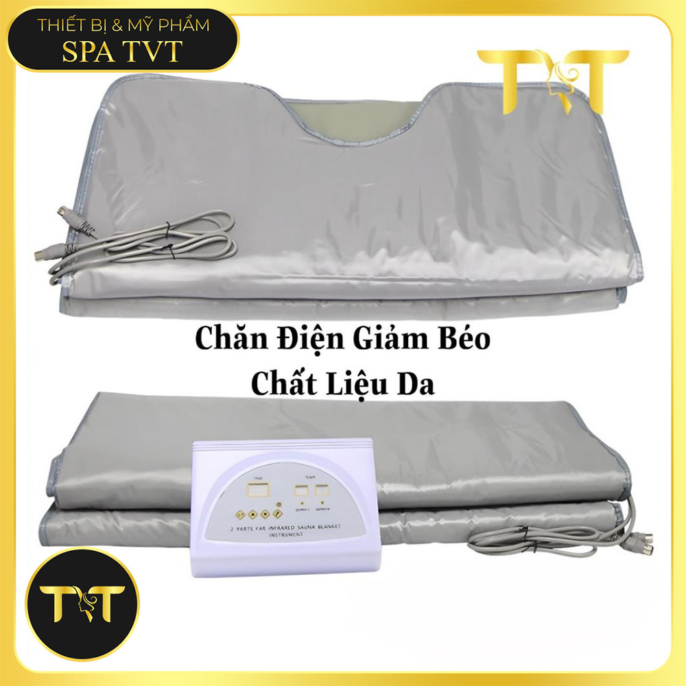 CHĂN ĐIỆN GIẢM BÉO VÀ TẮM TRẮNG CHẤT LIỆU DA VÀ VẢI PU KT 80X180CM