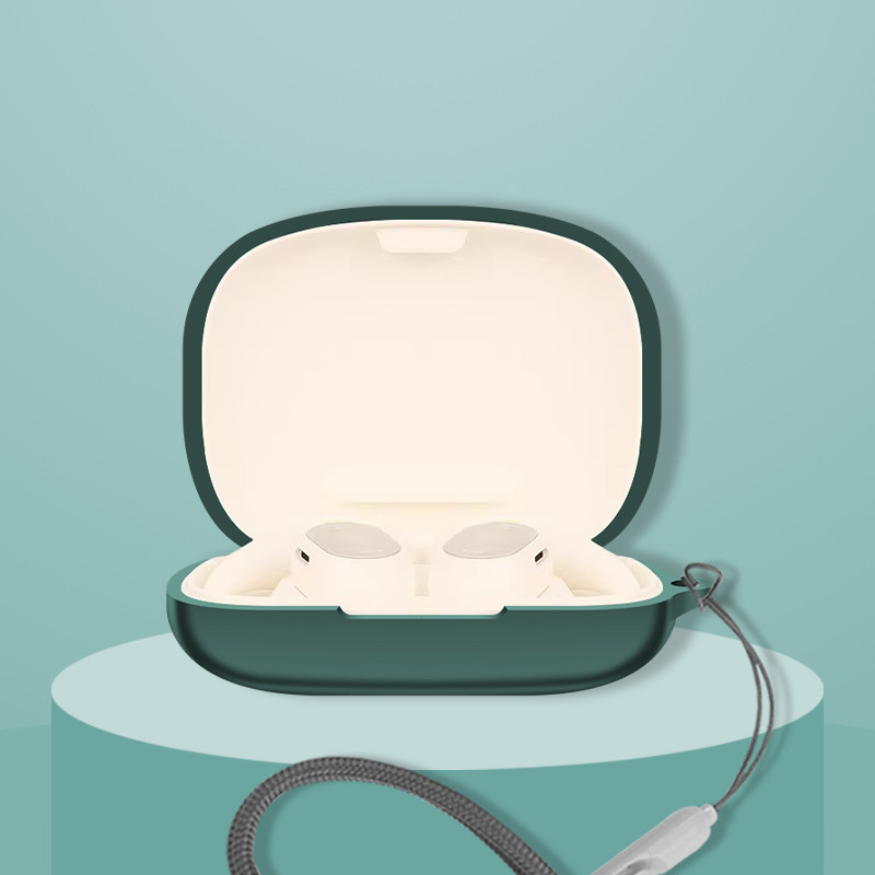 Dành Cho Baseus Eli 10i Fit Open-Ear Ốp Lưng Silicon Màu Trơn Vỏ Bảo Vệ Tai Nghe Chống Sốc Bảo Vệ Tay Mềm Tai Nghe Nhét Tai Da