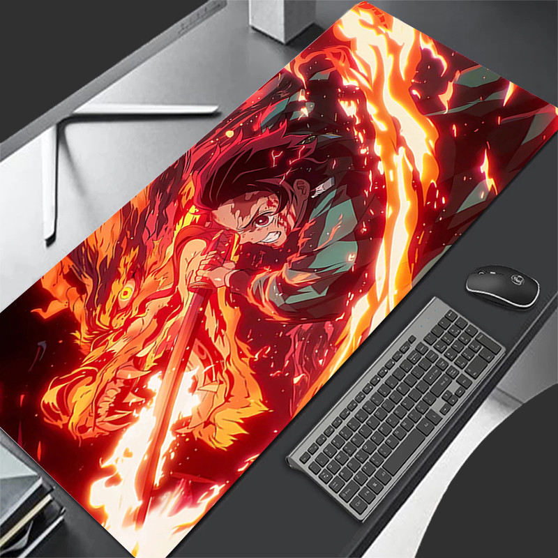 Miếng Lót Chuột Chơi Game Anime Miếng Lót Bàn Phím Thảm PC Mousepad XXL Demon Slayer Tanjiro Miếng Lót Chuột Laptop Mở Rộng Để Bàn Thảm Cho LOL