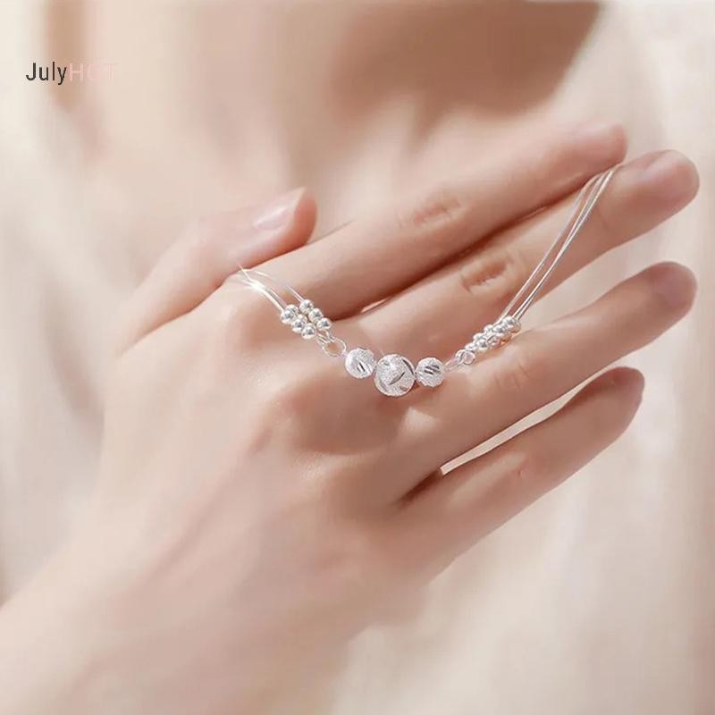 Julyhot Hạt May Mắn Nhiều Lớp Dây Xích Vòng Tay Nữ Thời Trang Tiệc Cưới Trang Sức Người Yêu Quà Tặng Massivedeals