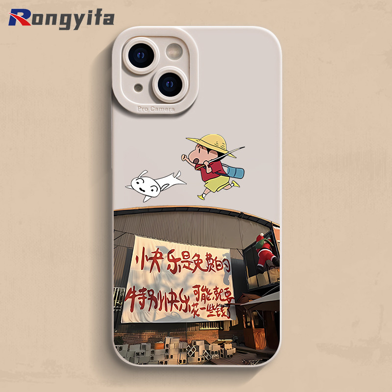 Ốp Điện Thoại Crayon Shin-chan Dễ Thương Cho Realme GT7 Pro GT6 GT 6T Neo 7 6 SE GT5 Pro GT2 GT Neo 5 SE 3 2 Pro 5G Vỏ Phim Hoạt Hình Bảo Vệ Ống Kính Chó Vỏ Mềm Chống Sốc
