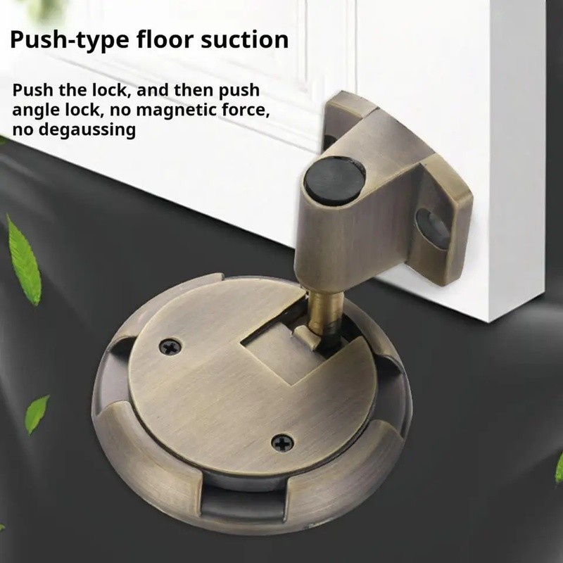 Hợp Kim Kẽm Cơ Cửa Dừng Móng Tay Miễn Phí Chặn Cửa Giữ Cửa Bắt Tầng Dừng Doorstop Đồ Nội Thất Cửa Phần Cứng