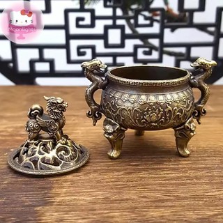 Moonlights Vintage Hợp Kim Hương Đốt Dính Giá Đỡ Ba Chân Rỗng Ra Gỗ Đàn Hương Đốt Trà Lễ Trang Trí Nhà Cửa EN