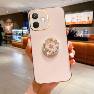 Ốp điện thoại OPPO A5 Pro 5G 4G 2025 Vỏ thiết kế mới OPPO A5Pro OPPOA5Pro Vỏ điện thoại mạ điện silicon mềm sang trọng có giá đỡ nhẫn