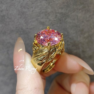 Châu Âu Mỹ ins Mới Đính Kim Cương Lớn Nhiều Màu Sắc Nhẫn Kho Báu Nữ