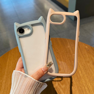 Ốp điện thoại di động acrylic tai mèo ba chiều sang trọng cho iPhone16 15 14 13 12 11 Pro MAX IXS MAX XR XS chống sốc bảo vệ camera chống rơi mặt sau mềm