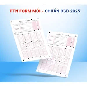 Phiếu tô thi trắc nghiệm chuẩn cấu trúc thi THPT quốc gia (theo form mới chuẩn 2025) A5