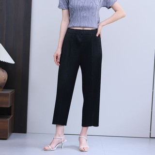 Miyake Xếp Ly Thường Ngày Quần Cà Rốt Nữ Phong Cách Mới Rời Crop Đến Mắt Cá Chân Quần Dài Quần Xếp Ly Mùa Hè Ôm Hơn Nhìn Harlan