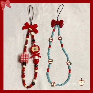 Bowknot Fruit Cat Dây chuyền đa năng Mặt dây chuyền cho vỏ điện thoại Móc khóa Dây buộc