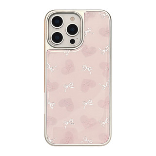[Sheren] Ốp điện thoại Gilt Sweet Love Heart Bow Thích hợp cho i16 15 14 13 12 11 pro max Vỏ bảo vệ chống sốc