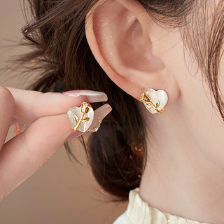 Hoa Tulip Tình Yêu Opal Bông Tai Thời Trang Đơn Giản Phong Cách Mới Tinh Tế Cao Cấp Bông Tai Bông Tai