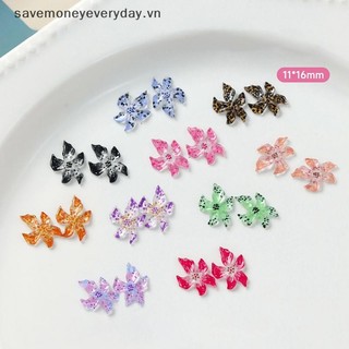 [savemoneyeveryday] 50 Chiếc Đá Trong Suốt Hoa Nhựa 3d Móng Tay Nghệ Thuật Quyến Rũ Hoa Lily Trang Trí Móng Tay Phụ Kiện Trang Sức Tự Làm [vn]