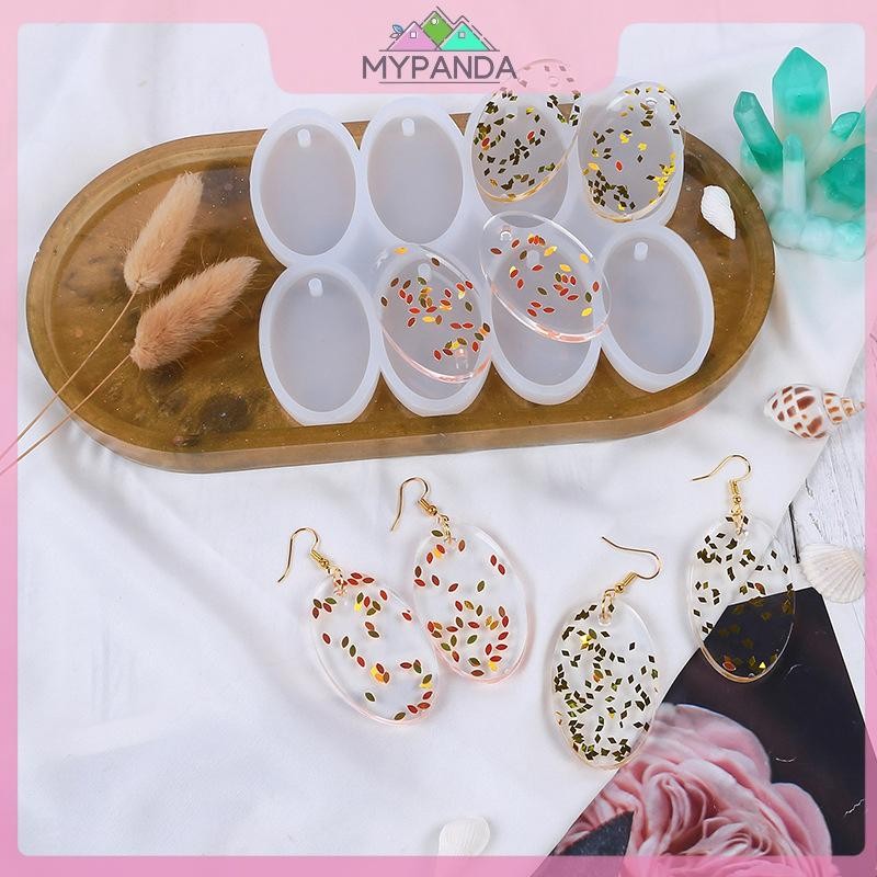 MYPANDA Khuôn Nhựa Silicone 8/12 Chiếc Cho Trang Sức DIY, Ép Epoxy, Tạo Móc Khóa Handmade