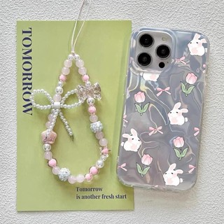 Phim Hoạt Hình Rabit Nơ Hoa Ruy Băng Dành Cho Honor 400 Lite X8C X9C 200 Smart X7C X6C X8B X6B X6A Plus X7B X8B X9B X9A 5G Dây Xích Bé Gái Flash Vỏ Điện Thoại