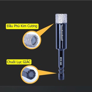 【COD】Mũi Khoan Phủ Kim Cương Phi 6-12mm, Chuôi Lục Giác, Khoan Kính, Gạch Men, Đá Hoa Cương, Thủy Tinh Chính Xác Cao