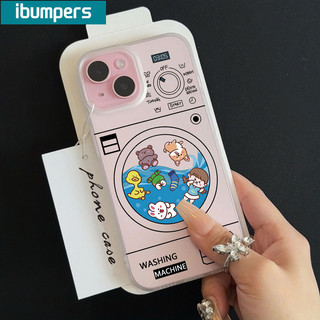 ibumpers Ốp Lưng iPhone Hàn Quốc Cute Hoạt Hình Họa Tiết Ốp Điện Thoại Trong Suốt Mềm TPU nhám Mờ Mềm Chống Sốc Chống Bẩn Cho Iphone 16 15 14 12 13 11 Pro Max IP 7 8 Plus X XS XR
