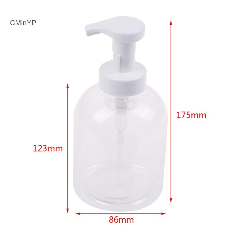 Cminyp 1 Chai tạo bọt trong suốt 500ml Hộp đựng xà phòng tạo bọt bơm xà phòng Glory