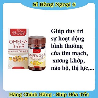 [DATE MỚI ĐỦ BILL] Viên uống Omega 369 Mirrolla Hàng Nga lọ 100 viên