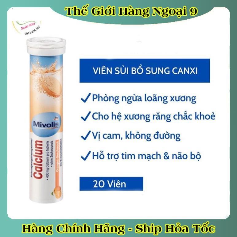 [auth] Viên Sủi Mivolis Vitamin C và các vị khác Hỗ trợ tăng cường hệ miễn dịch 20 Viên của Đức [Đủ Bill] [Hot]