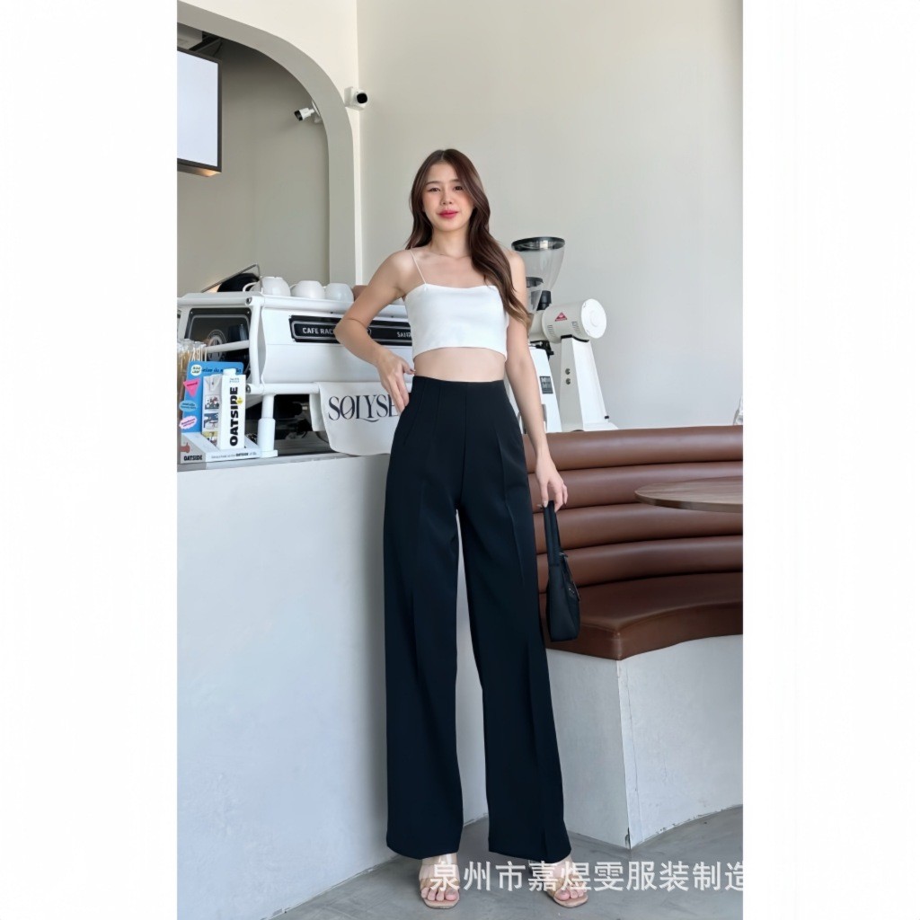 Quần Tây Ống Suông Big Size, Quần Ống Rộng Nữ Khoá Hông Ôm Body, Siêu Tôn Dáng, Phong Cách Năng Động