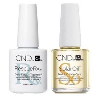 Bộ đôi dưỡng móng thần thánh CND Solar Oil và Rescue RXx 15ml ( NEW ) [ TN ]