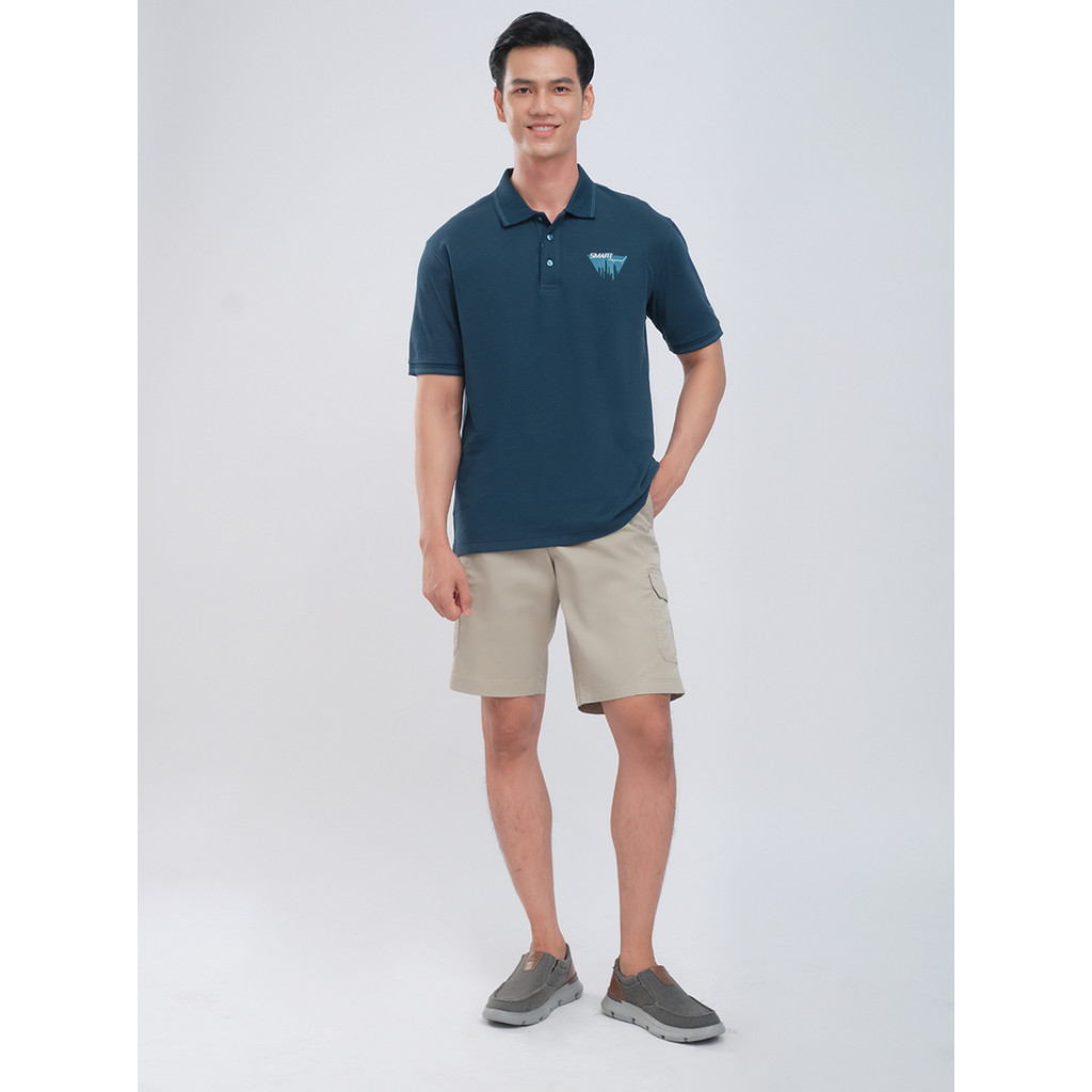 Quần short khaki túi hộp VIETTIEN SMART CASUAL vải spandex phom regular VT00000033