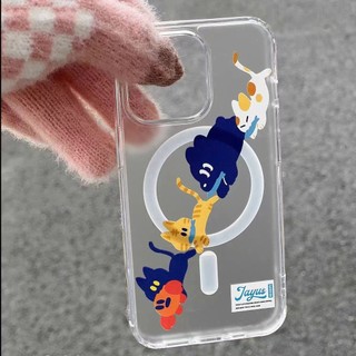 Gấu và bạn bè Vỏ điện thoại đơn giản và phong cách cho iPhone16 15 14 11 13 12 X XS Pro Max Xr Mini Xr 7 8 Plus Vỏ bảo vệ từ tính chống sốc trong suốt không màu vàng