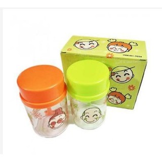 Bộ 2 hủ thủy tinh đựng gia vị kích thước lớn 400ml tặng kèm muỗng cao cấp 9034