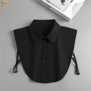[Gou] Cổ Giả Trắng Đen Áo Len Áo Sơ Mi Có Thể Tháo Rời Nữ Cotton Ve Áo Áo Top Nữ Quần Áo Phụ Kiện VN