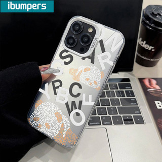 ibumpers Ốp Lưng IPhone Thời Trang Graffiti Họa Tiết Gấu Trúc Dễ Thương Ốp Điện Thoại IMD Cứng Trơn Chống Bẩn Chống Sốc Cho IPhone 16 15 14 12 13 11 Pro Max
