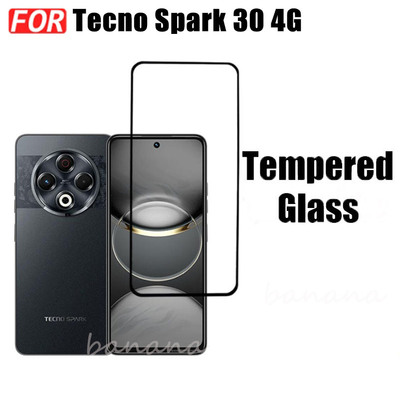 Phim kính cường lực 3 TRONG 1 Tecno Spark 30 4G cho Tecno Spark 30 Pro 30C Full Cover Bảo vệ màn hình Kính + Phim ống kính máy ảnh + Phim mặt sau