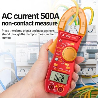 Aneng ST170 Đồng hồ kẹp thông minh 1999 Đếm, Đồng hồ vạn năng kỹ thuật số tự động, Màn hình LCD, Đo điện áp AC/DC, Dòng AC, Đèn pin LED, NCV, Đo điện áp cảm ứng, Điện dung