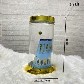 Bình Sâm Phú Hòa, Bình Thuỷ Tinh Phú Hòa Trụ Tròn Ngâm Rượu, Ngâm Sâm, Mật Ong Cao Cấp, 5.8L đến 9.8L - Phương Trang