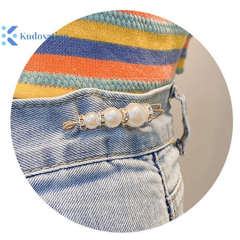 Kudosation 3 Chiếc Quần Áo Nữ Thổ Cẩm Bộ Ngọc Trai Kim Cương Giả Thổ Cẩm Cho Nữ Ve Áo Pin Thắt Lưng Pin Tự Làm Phụ Kiện