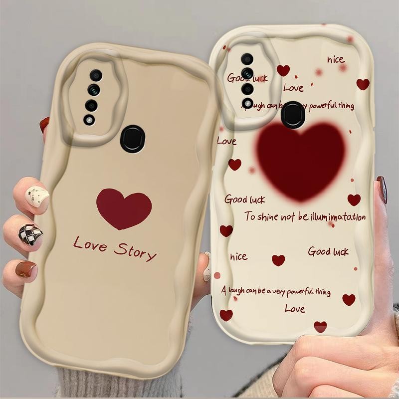 Vỏ Silicon Hoạt Hình Cho OPPO A31 2020 3D Art TPU Mềm Dễ Thương Kem Cặp Đôi Cô Gái Thư Tình Thẩm Mỹ Ốp Điện Thoại Chống Sốc