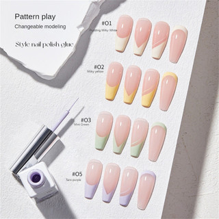 Baoshiman Gel móng tay Pháp một giây, kéo đường, móc cạnh, vẽ tranh, keo trị liệu, nghệ thuật móng tay cho tiệm nail 12ml