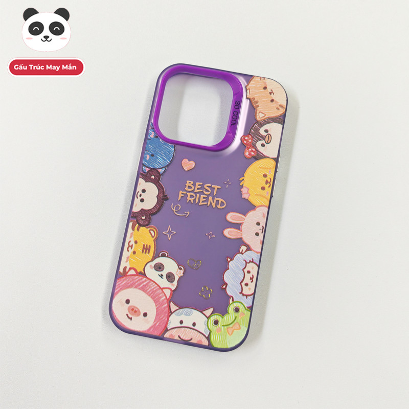 Ốp Lưng iPhone Họa Tiết Động Vật Hoạt Hình Công Nghệ IMD | Tương Thích iPhone 16/15/14/13/12/11 Pro Max/XR/XS Max