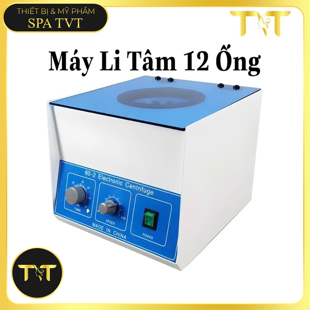 Máy Ly Tâm PRP 12 Ống 6000 Vòng/Phút, Tách Huyết Tương Giàu Tiểu Cầu, Có Hẹn Giờ, BH 12 Tháng